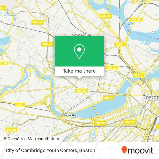 Mapa de City of Cambridge Youth Centers