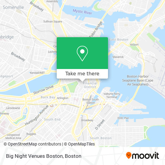 Mapa de Big Night Venues Boston