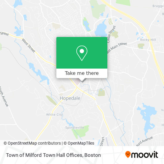 Town of Milford Town Hall Offices map