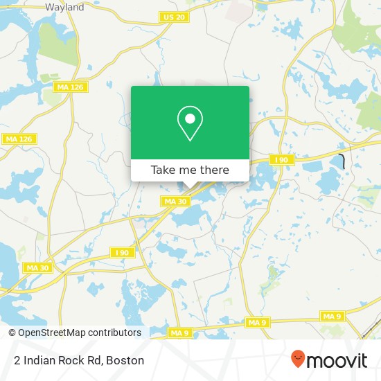 2 Indian Rock Rd map