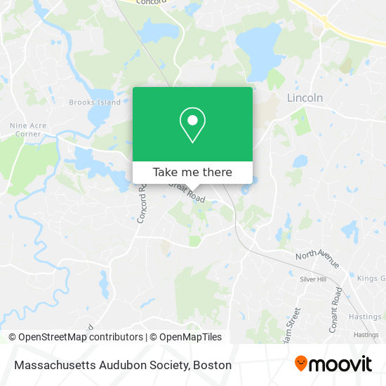 Mapa de Massachusetts Audubon Society