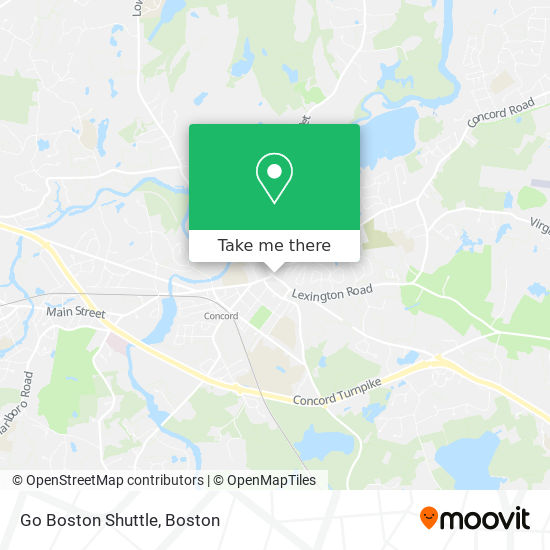 Go Boston Shuttle map