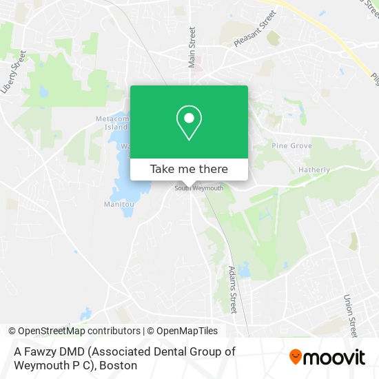 Mapa de A Fawzy DMD (Associated Dental Group of Weymouth P C)