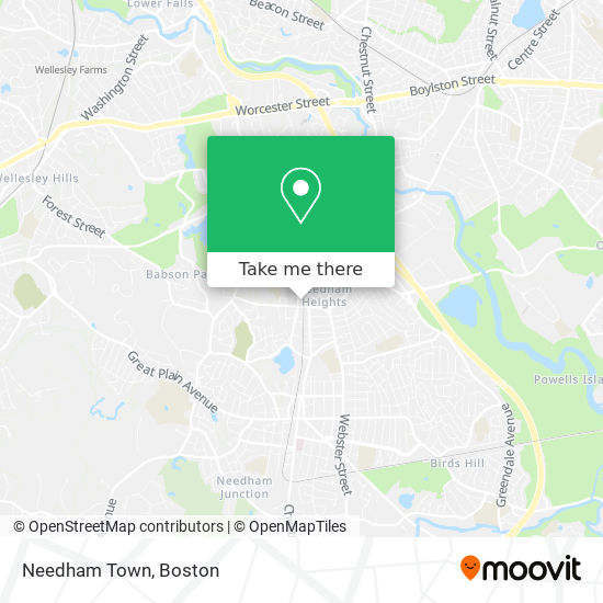 Needham Town map