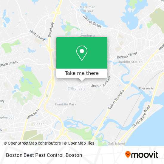 Boston Best Pest Control map