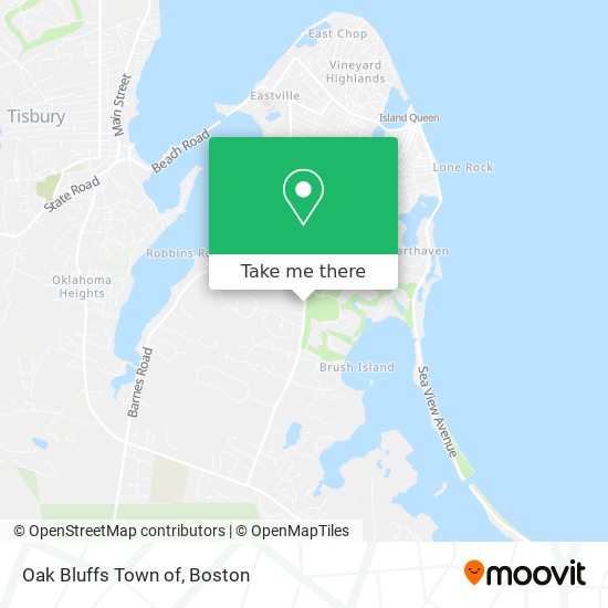 Mapa de Oak Bluffs Town of