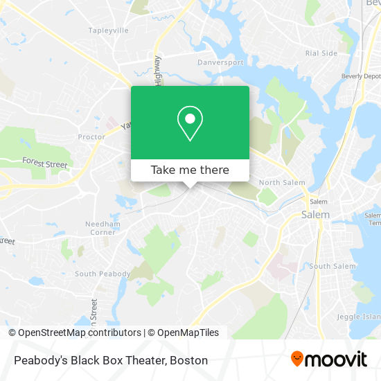 Mapa de Peabody's Black Box Theater