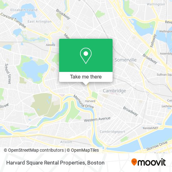 Mapa de Harvard Square Rental Properties
