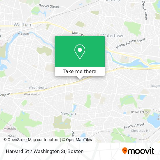 Mapa de Harvard St / Washington St