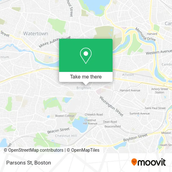 Parsons St map