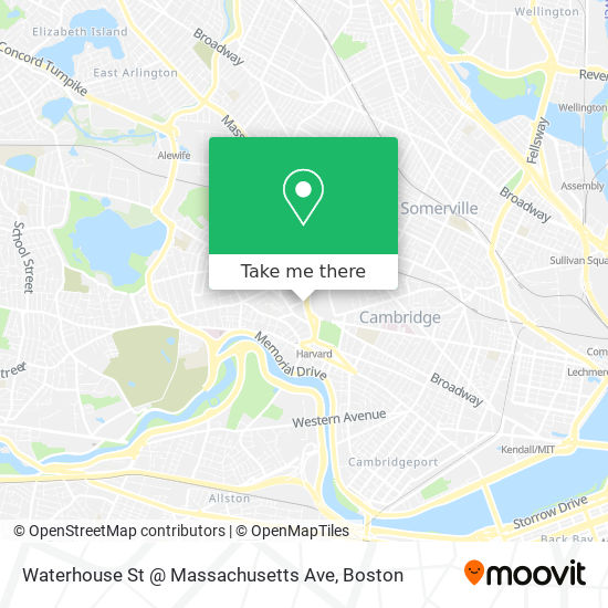 Mapa de Waterhouse St @ Massachusetts Ave