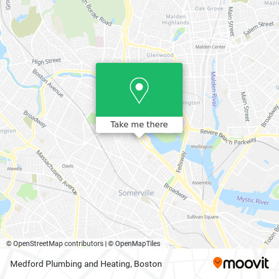 Medford Plumbing and Heating map