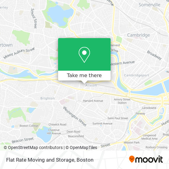 Flat Rate Moving and Storage map