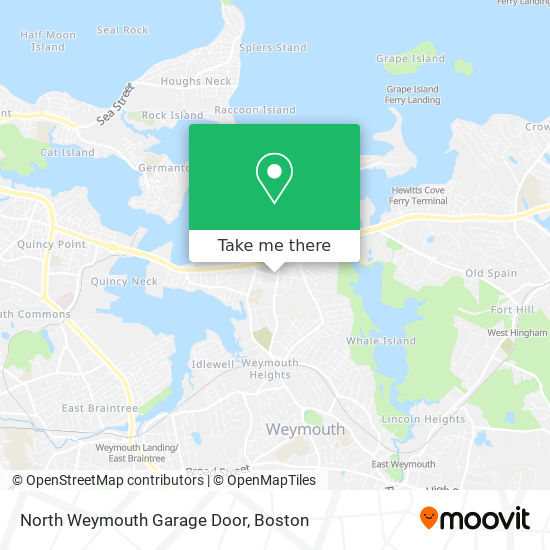 North Weymouth Garage Door map