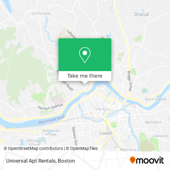 Universal Apt Rentals map