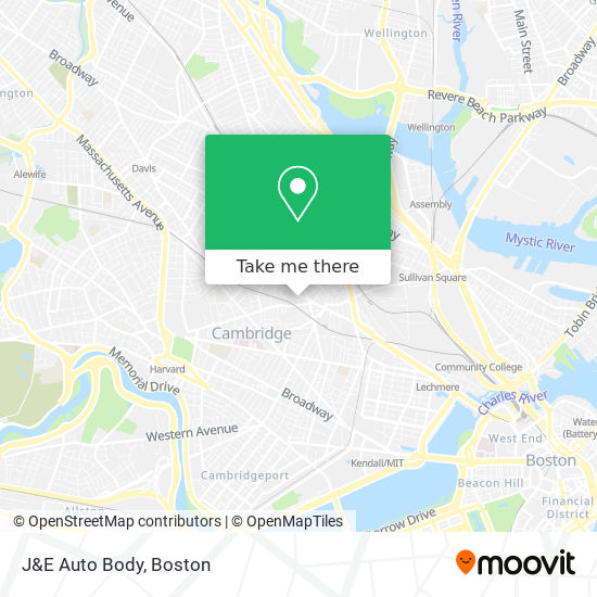 J&E Auto Body map