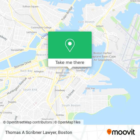 Thomas A Scribner Lawyer map