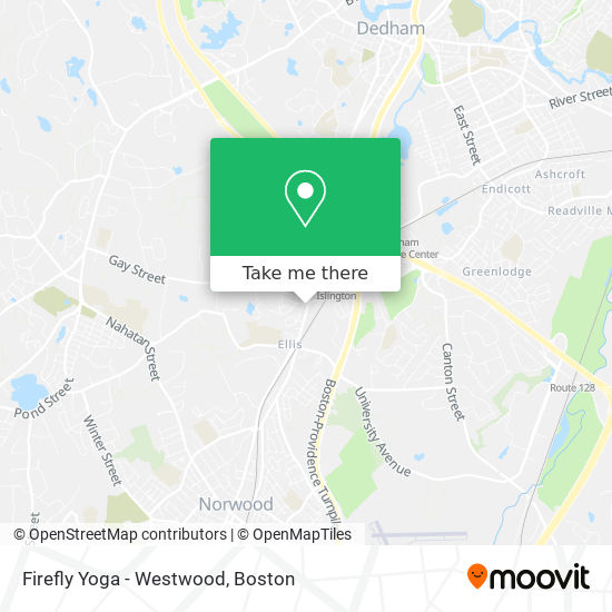 Firefly Yoga - Westwood map