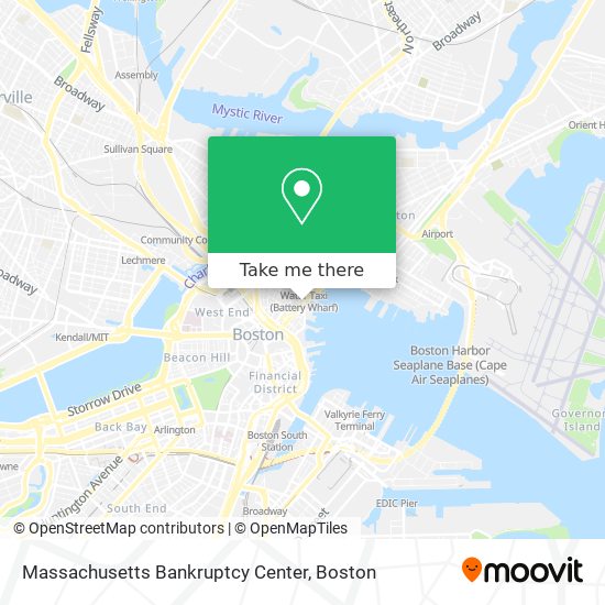 Mapa de Massachusetts Bankruptcy Center