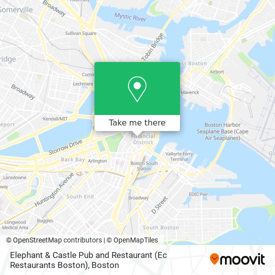 Mapa de Elephant & Castle Pub and Restaurant (Ec Restaurants Boston)