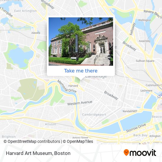 Harvard Art Museum map