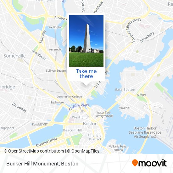 Bunker Hill Monument map