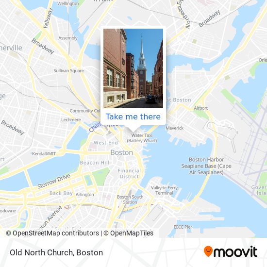 Old North Church map