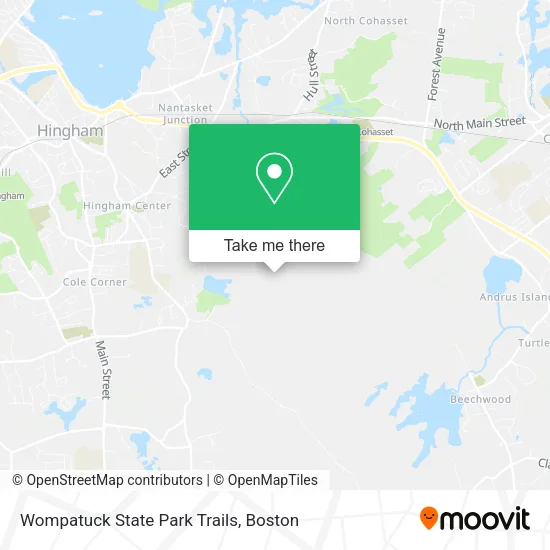 Mapa de Wompatuck State Park Trails