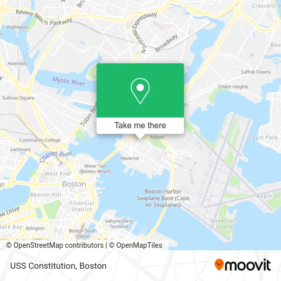 USS Constitution map