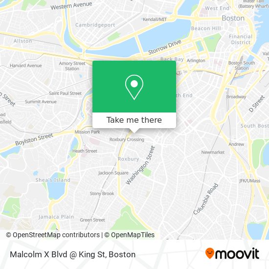Malcolm X Blvd @ King St map