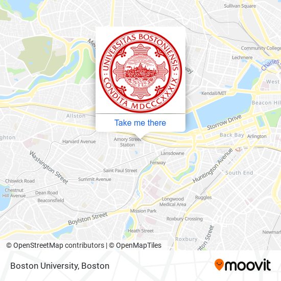Boston University map
