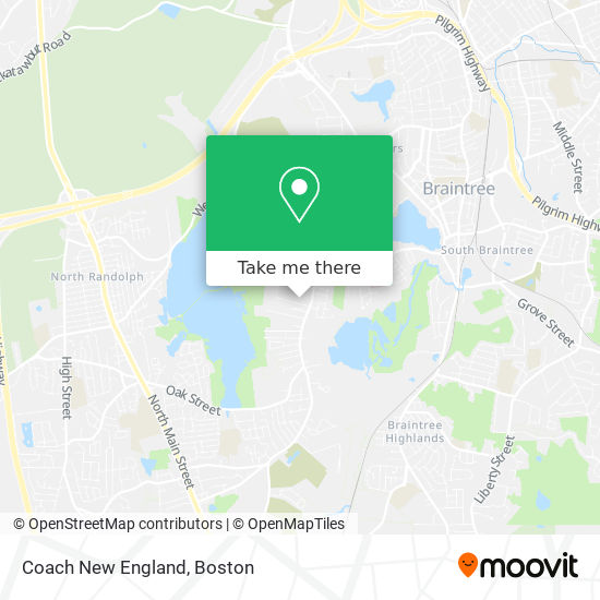 Mapa de Coach New England