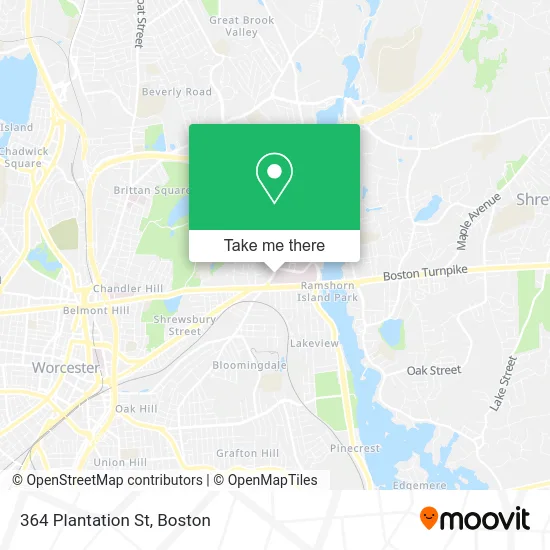 364 Plantation St map