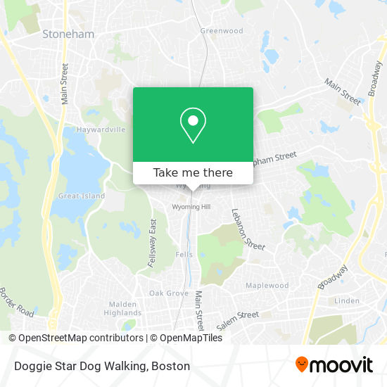 Doggie Star Dog Walking map