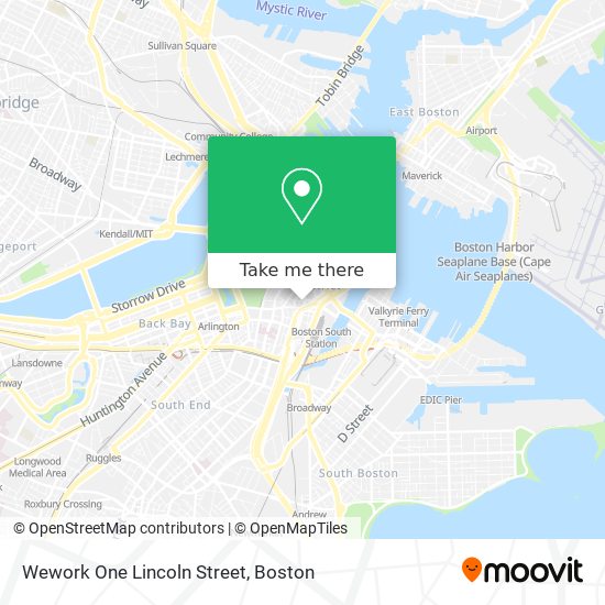 Wework One Lincoln Street map