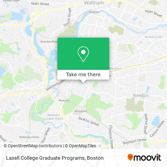 Mapa de Lasell College Graduate Programs