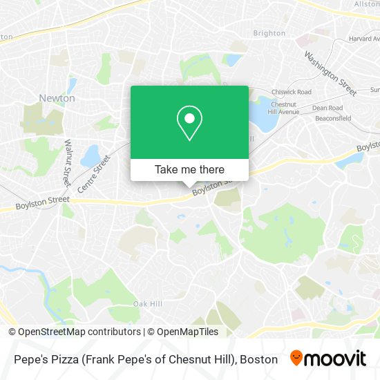 Pepe's Pizza (Frank Pepe's of Chesnut Hill) map