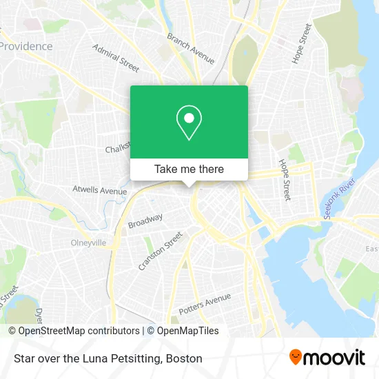Star over the Luna Petsitting map