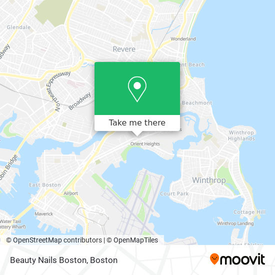 Mapa de Beauty Nails Boston