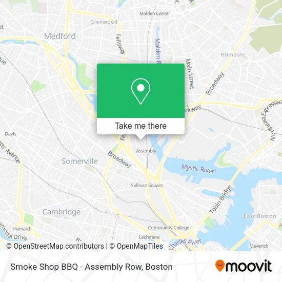 Mapa de Smoke Shop BBQ - Assembly Row