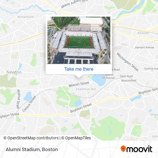 Alumni Stadium map