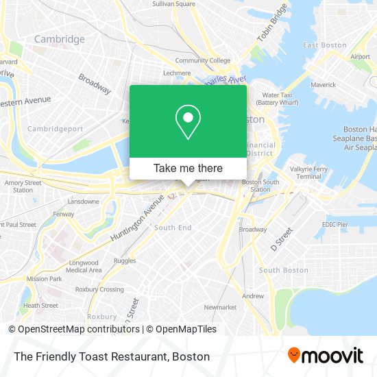 The Friendly Toast Restaurant map