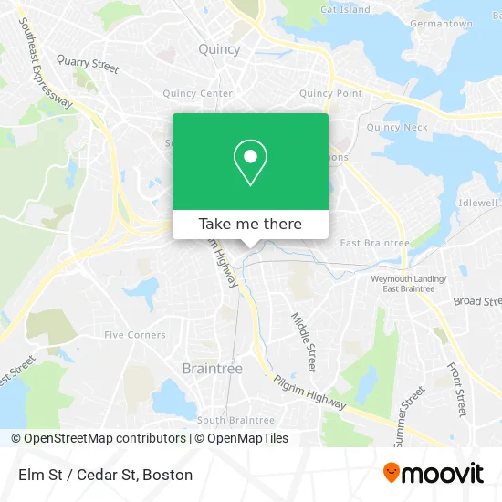 Mapa de Elm St / Cedar St