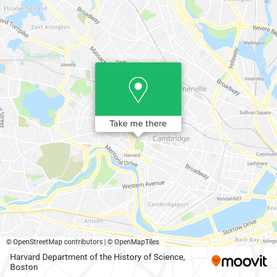 Harvard Department of the History of Science map