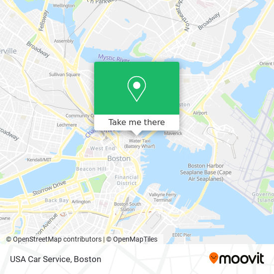 Mapa de USA Car Service