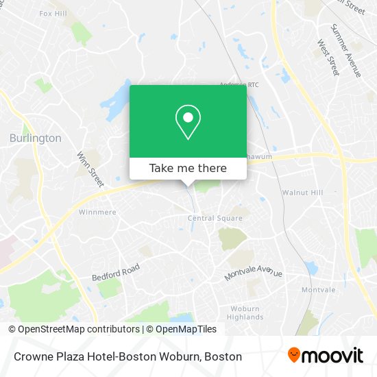 Mapa de Crowne Plaza Hotel-Boston Woburn