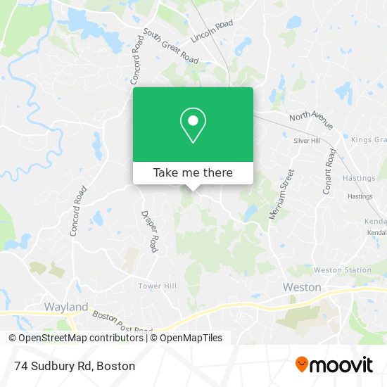 Mapa de 74 Sudbury Rd