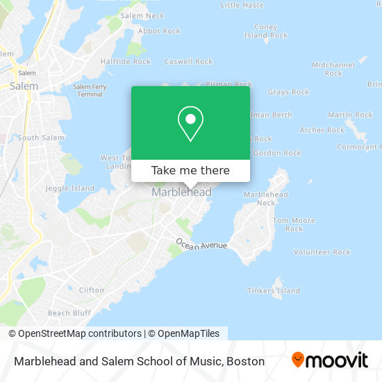 Marblehead and Salem School of Music map
