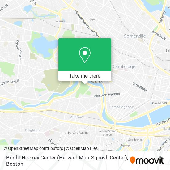 Mapa de Bright Hockey Center (Harvard Murr Squash Center)