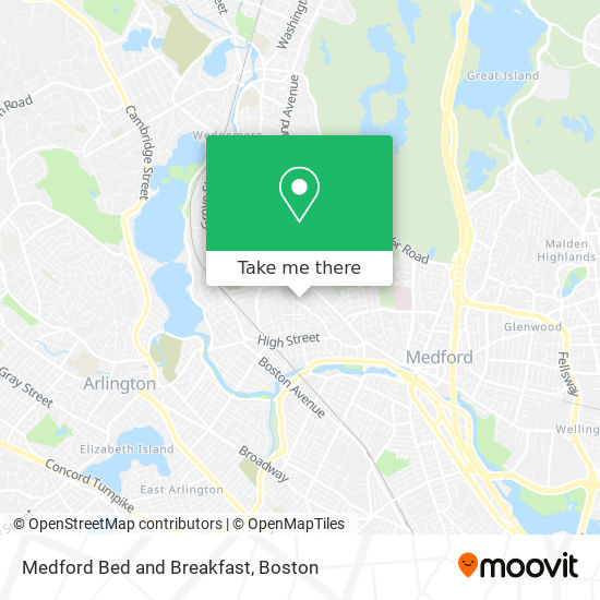 Mapa de Medford Bed and Breakfast